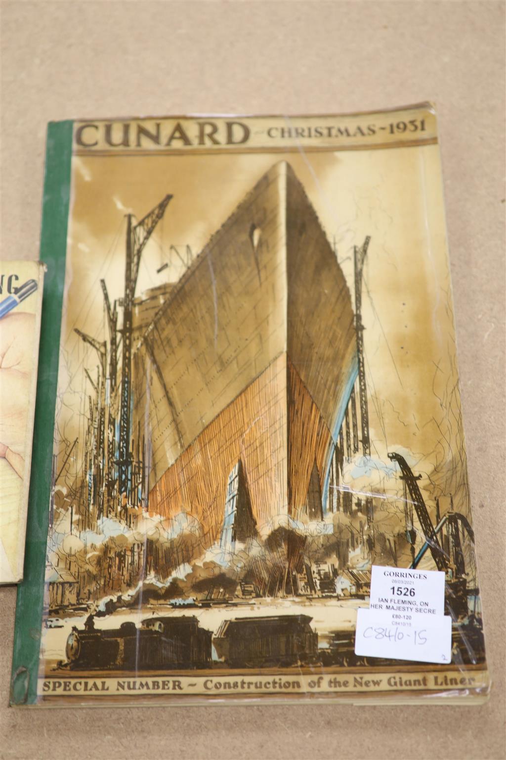 Ian Fleming, On Her Majesty Secret Service, together with Cunard Christmas, 1931